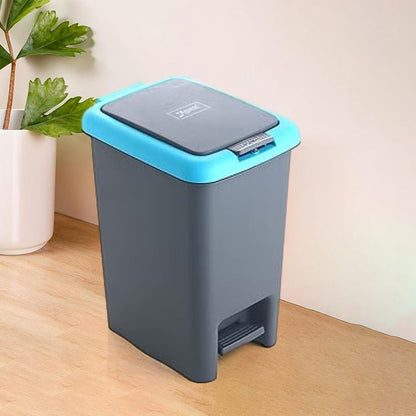 Apex Plastic Push N Pedal Dust Bin 6.5 Liters (1 Pc / Mix Color)