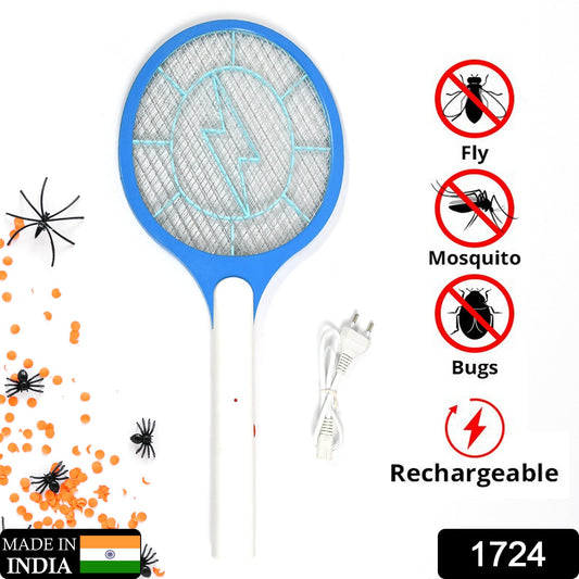 Mosquito Killer Racket Rechargeable Handheld Electric Fly Swatter Mosquito Killer Racket Bat, Electric Insect Killer (Quality Assured) (with cable) Your Brand