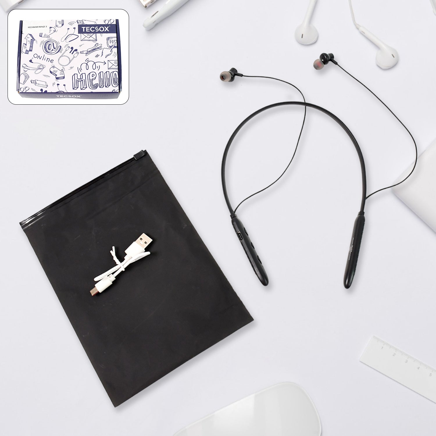 Bluetooth Wireless in-Ear Earphones (1 Pc / USB Type-C) Your Brand
