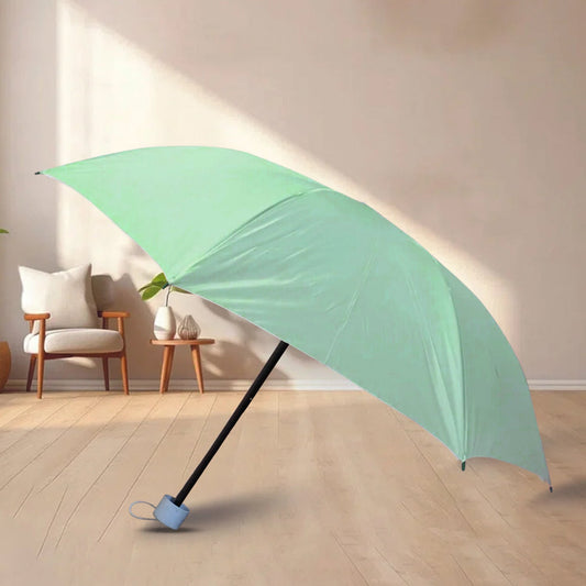 3 Fold Manual Open Umbrella | Windproof, Sunproof & Rainproof with Sturdy Steel Shaft | Easy to Hold & Carry | Umbrella for Women, Men & Kids (1 Pc) Your Brand
