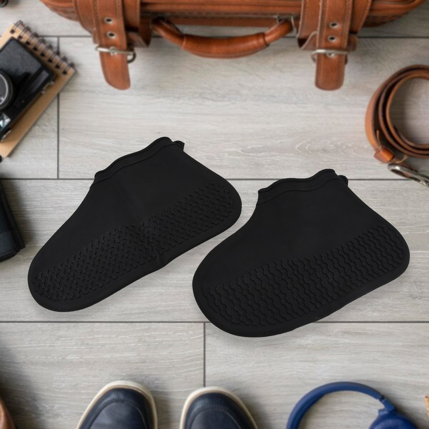 Non-Slip Silicone Rain Reusable Anti skid Waterproof Fordable Boot Shoe Cover (Small Size/ 1 Pair) Your Brand