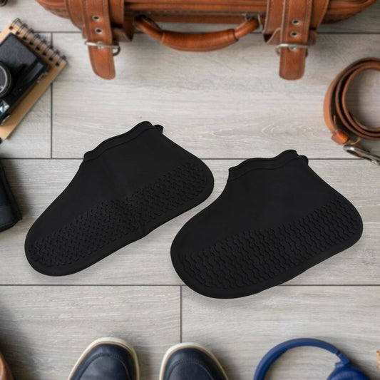 Non-Slip Silicone Rain Reusable Anti skid Waterproof Fordable Boot Shoe Cover (Small Size/ 1 Pair) Your Brand