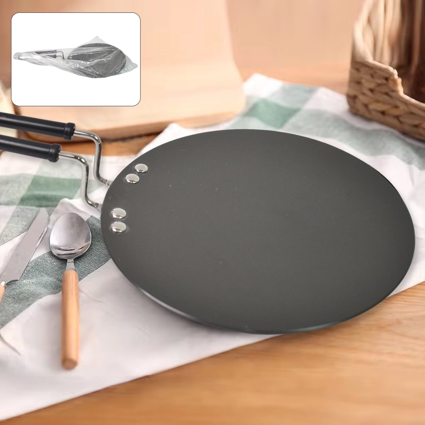 Multi Purpose Aluminium Roti Tawa (9 Inch) Your Brand