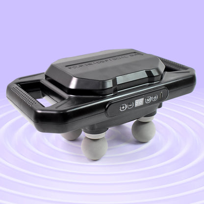 Handheld Full Body Massager 4-Head Massage Gun (1 Pc / Mix Color) Your Brand