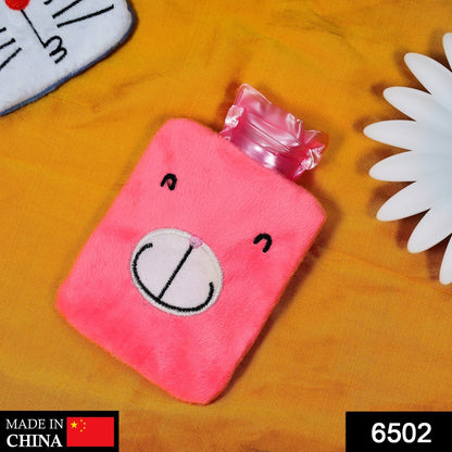 Pink small Hot Water Bag with Cover for Pain Relief, Neck, Shoulder Pain and Hand, Feet Warmer, Menstrual Cramps. Your Brand