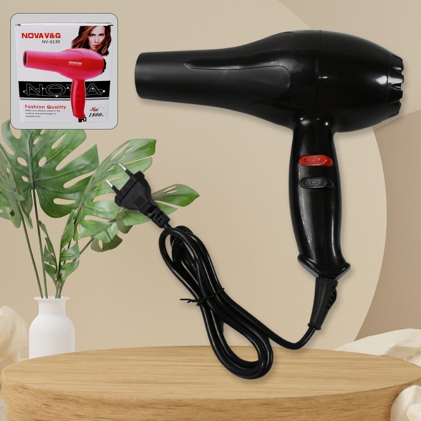 Professional Multi Purpose Hair Dryer Salon, Hair Dryer 2 Speed Settings For Women And Men (1800 Watts) Your Brand