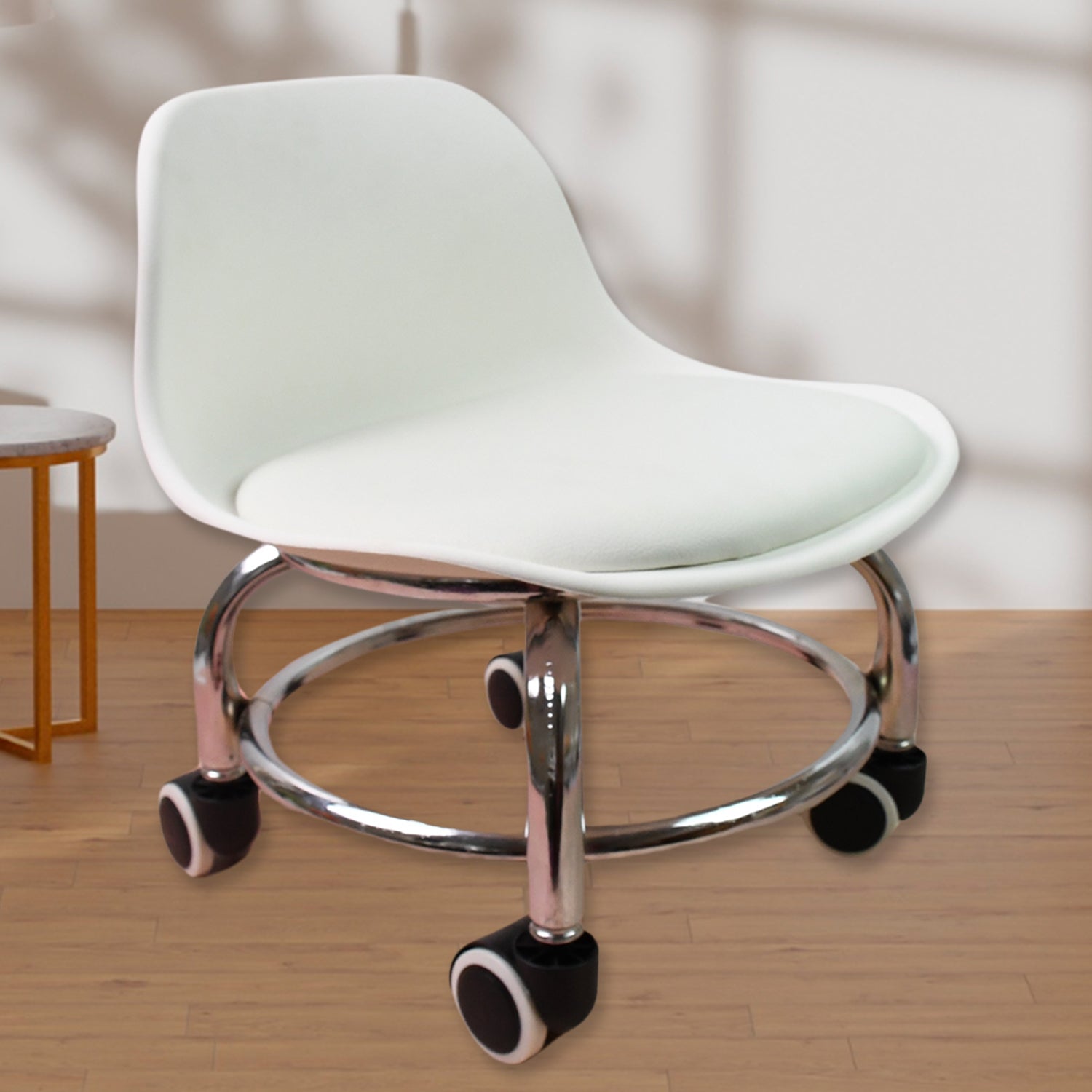 Heavy Duty Round Rolling Stool with Wheels Pedicure Stool (1 pc) Your Brand