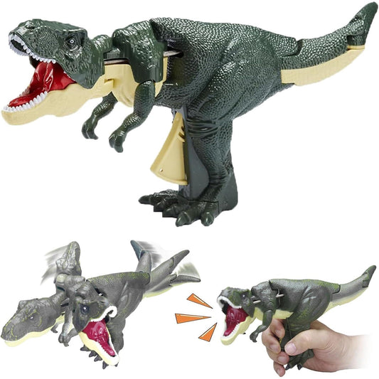 Dinosaur Roaring Toys Trigger, Dinosaurs Toys with Dinosaur Sound Lighting Model Vibrating Head Moving (3 + Years / 1 Pc) Your Brand