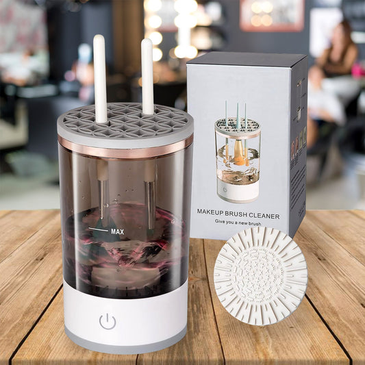 Automatic Makeup Brush Cleaner Fast Electric Brush Cleaner Hand Free Machine Super Clean Brush Washer & Brushes Organizer Tool (1 Pc) Your Brand