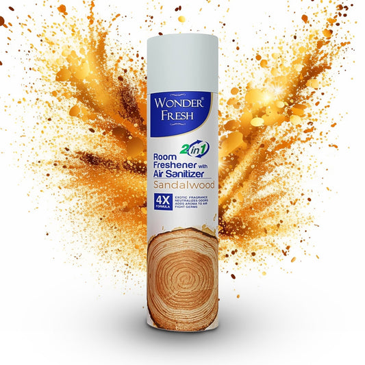 Fresh Air Freshener Spray, Sandalwood Fragrance | Long Lasting Fragrance for Home & Office (Mix Fragrance /  125 Gm) Your Brand