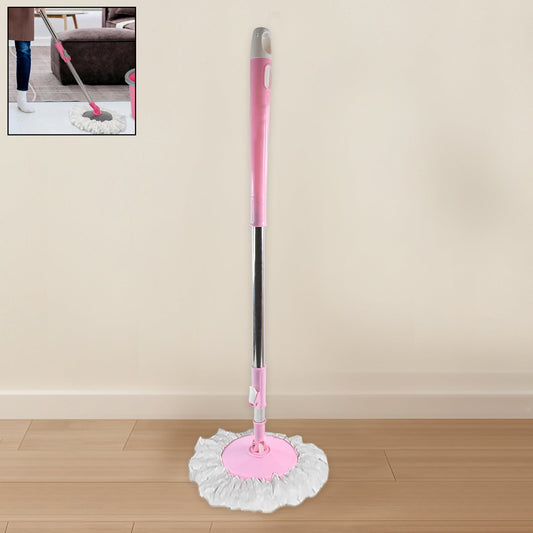 Stainless Steel 360° Rotating Mop with Microfiber Head & Adjustable Rod