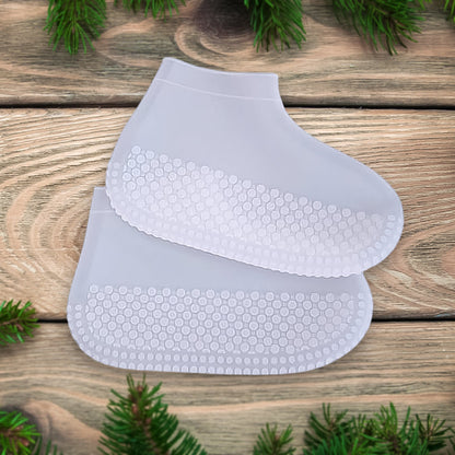 Non-Slip Silicone Rain Reusable Anti skid Waterproof Fordable Boot Shoe Cover (Large Size / 1 Pair / Mix Color) Your Brand