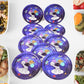 Round Plates Disposable Paper Plates Happy Birthday, Gift (10 Pcs Set / Mix Design)