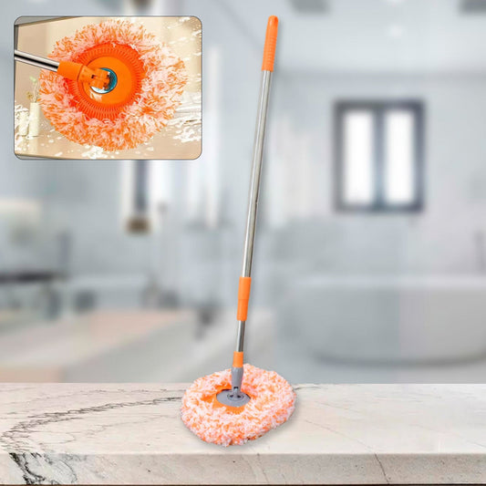 360° Rotatable Ceiling Dust Cleaning Mop Extendable Long Lightweight Handle Mop Heads Pad, Spin Scrubber for Ceiling Floor Bathroom Kitchen Tile Your Brand
