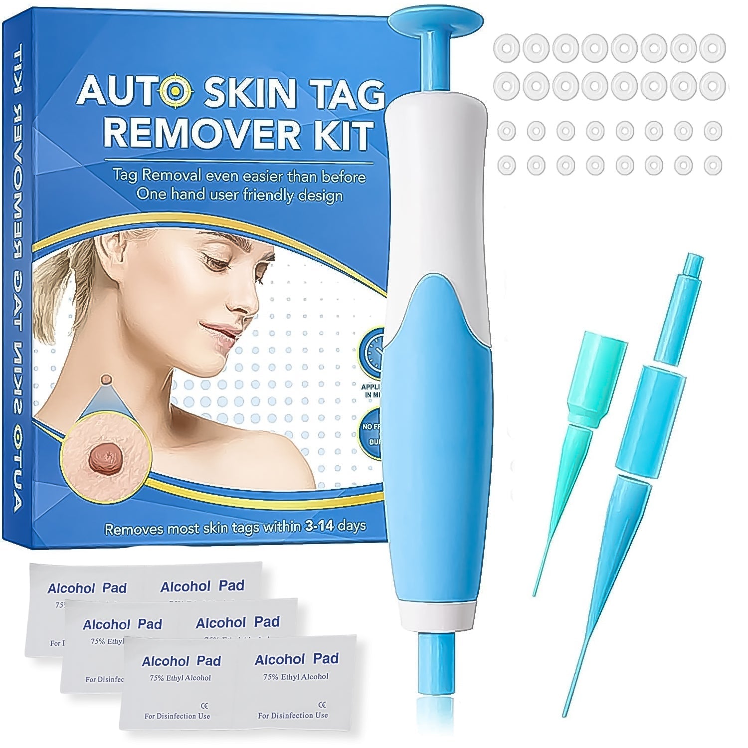 Skin Tag Remover Kit 2 in 1 for Micro to Large (2 mm - 8 mm / 1 Set) Your Brand