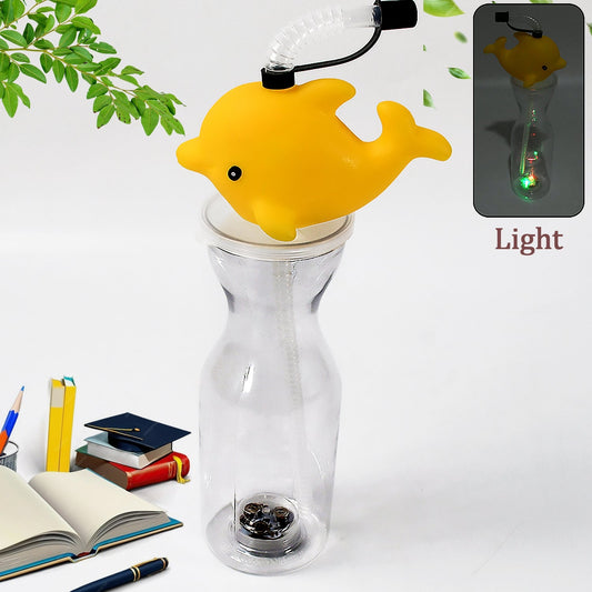 Party Props Birthday Return Gifts For Kids |Animal Shape Straw Sipper Bottle For Kids|Kids Return Gifts For Birthday|Straw Bottle For Kids Multicolor Your Brand