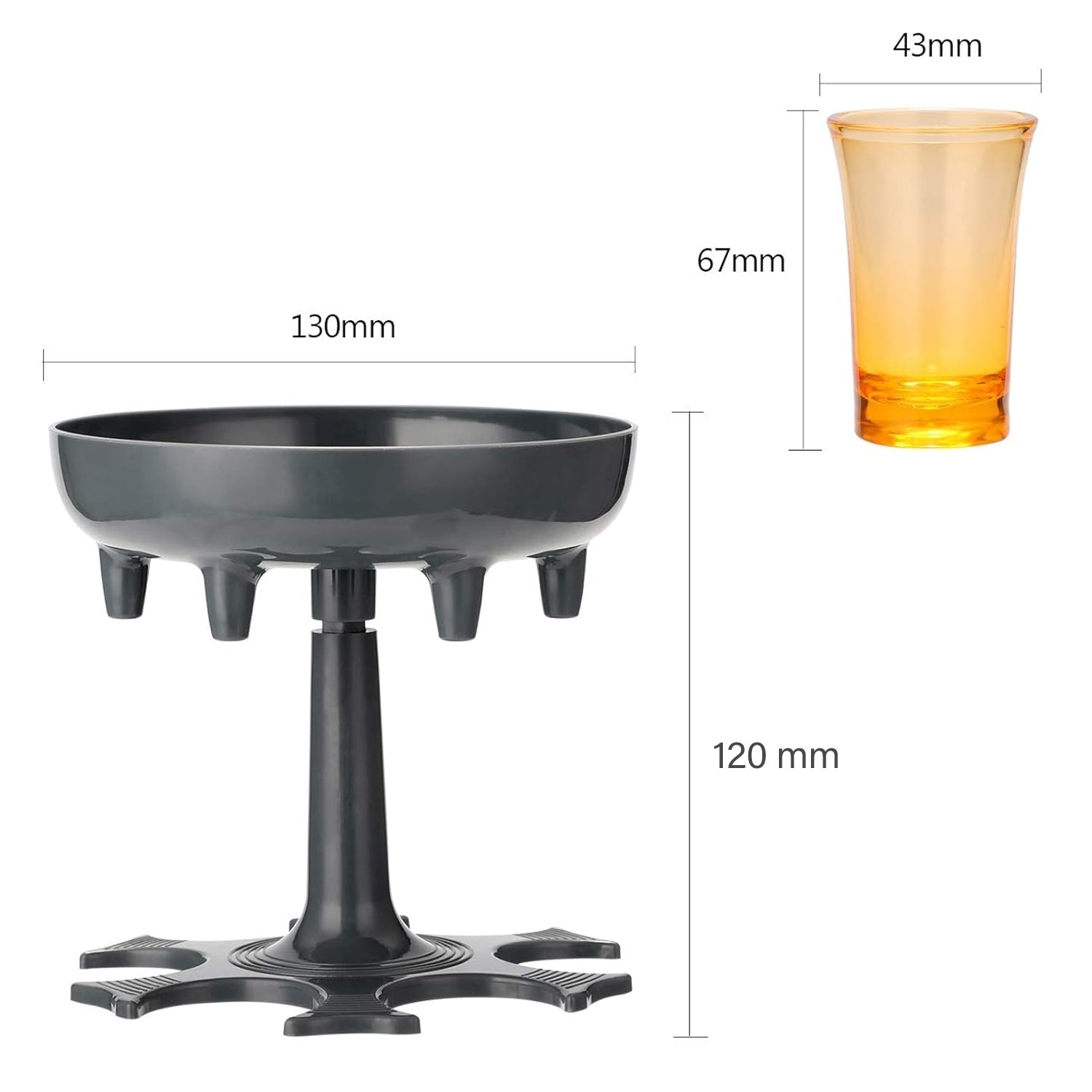 6 shot Win glass dispensers With tray & 6 Pcs Glass Your Brand