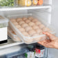 Plastic Egg 24 Grid Storage Container Holder Refrigerator Egg Tray Holds 24 (1 Pc)