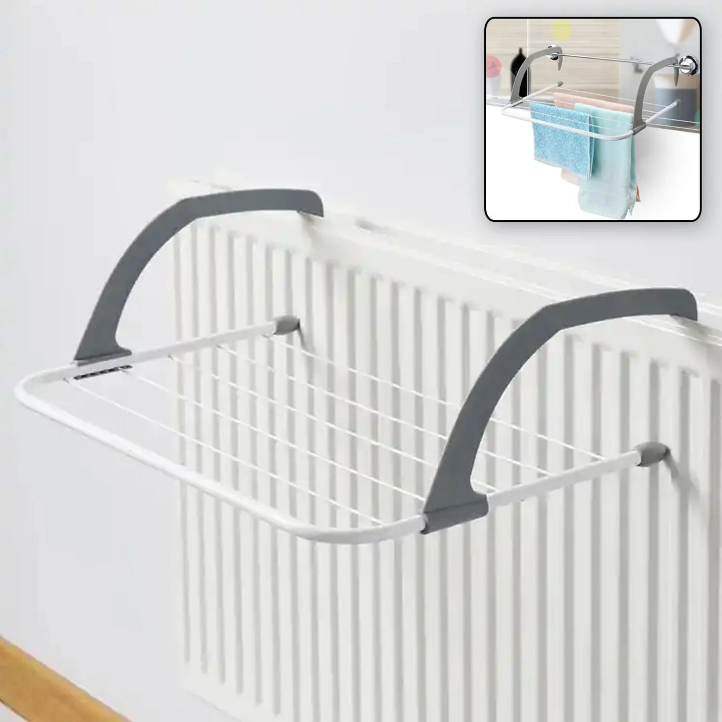 Metal Steel Folding Drying Rack for Clothes Balcony Laundry Hanger for Small Clothes Drying Hanger Metal Clothes Drying Stand, Socks and Plant Storage Holder Outdoor / Indoor Clothes-Towel Drying Rack Hanging on The Door Bathroom Your Brand
