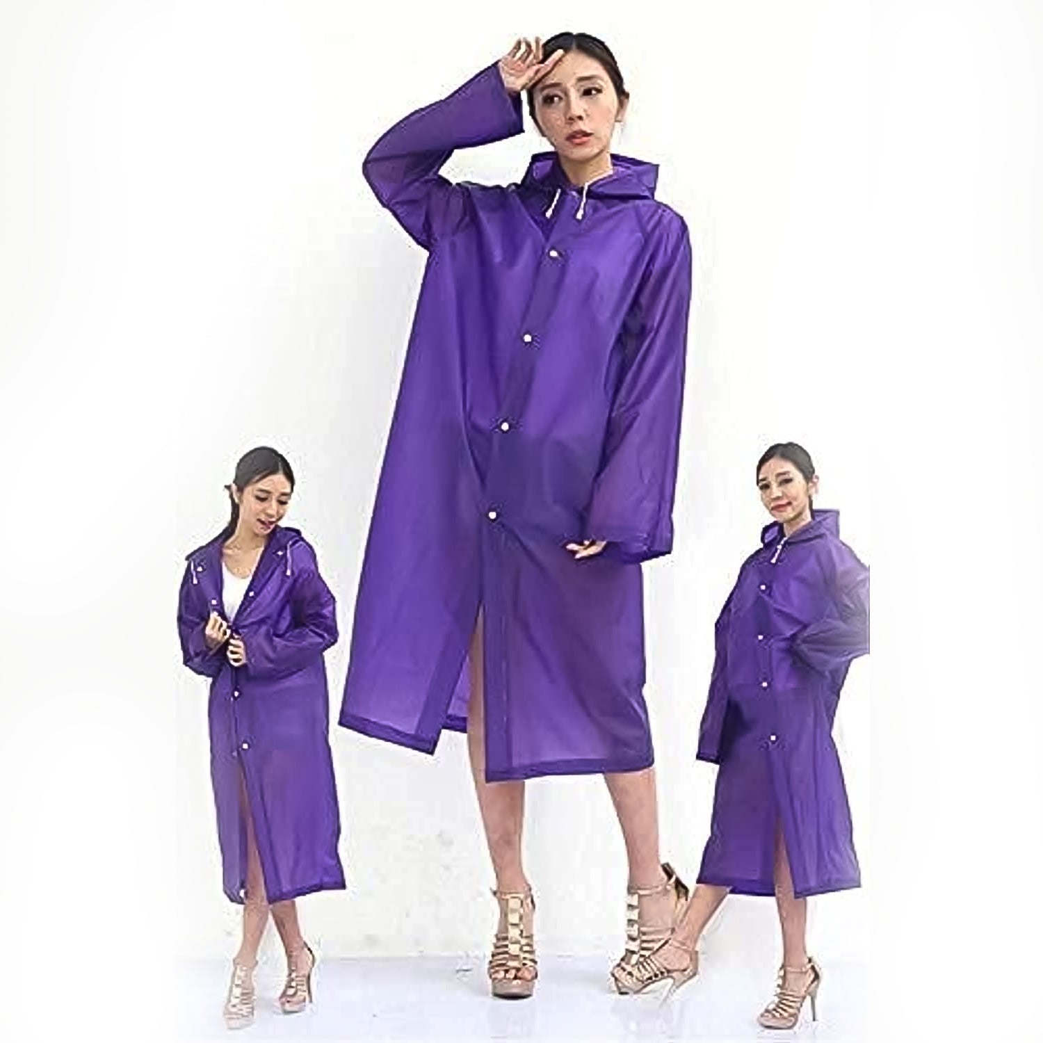 EVA Raincoat Protect Body Arms Legs, Waterproof Reusable Rain Poncho for Women Men Adult Kids Outdoor Traveling Eva Material Raincoat / Rain wear / Rain Suit for Outdoor Accessory (1pc) Your Brand