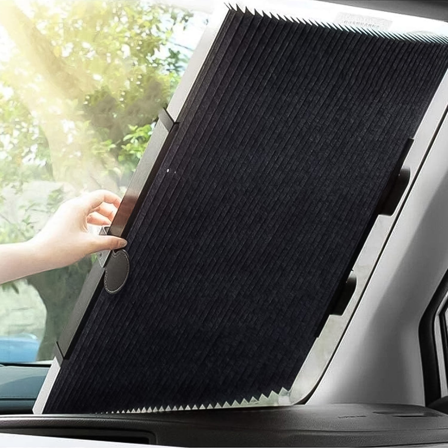 Retractable Long Foldable Windshield Sun Shade for Car (1 Set) Your Brand