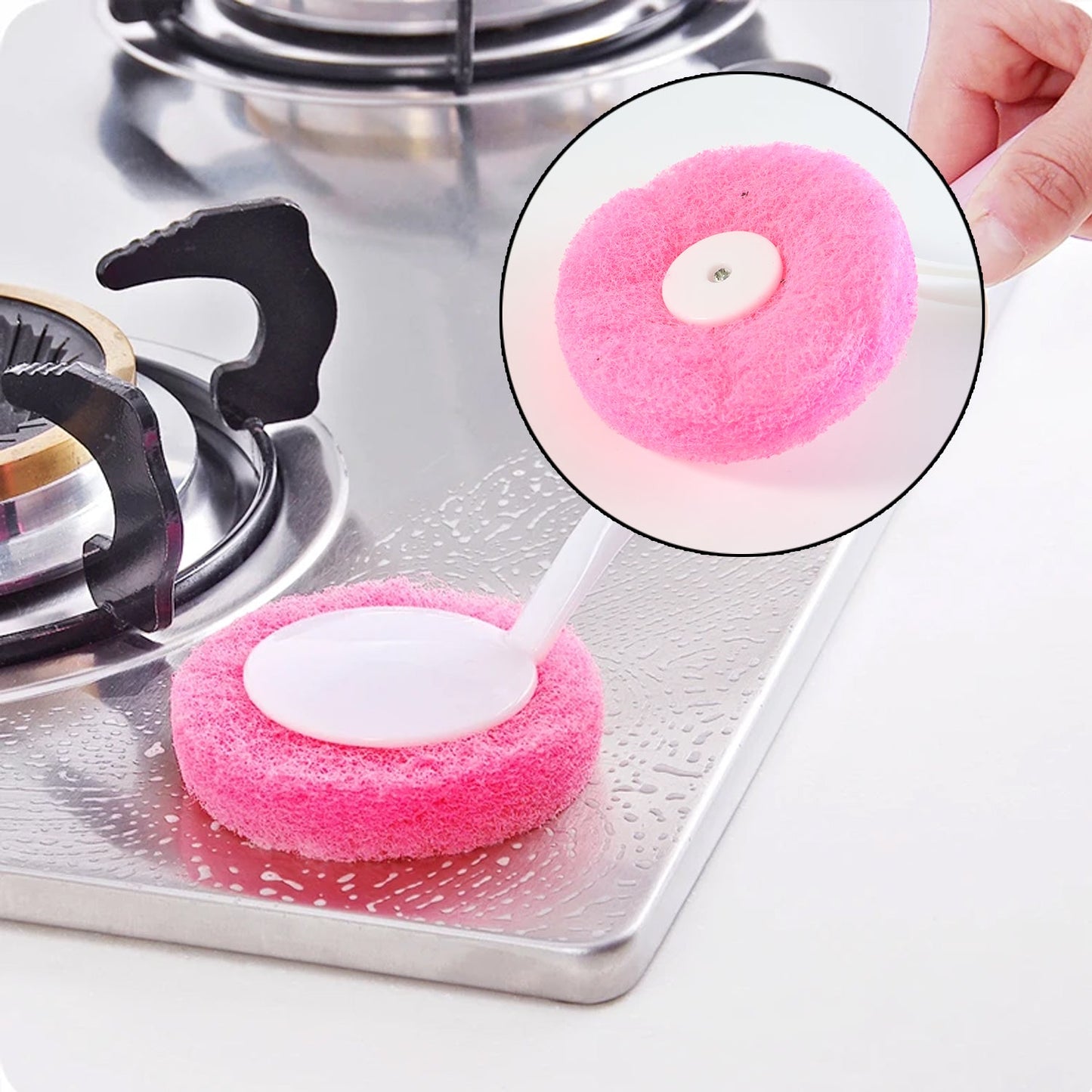 Long Handle Kitchen Dish Scrubber Brush (1 Pc)