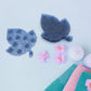 Mini PVC Anti-Slip Bat Mat Baby Non Slip Safety Shower Mats Leaf Shaped 4 Pc Set