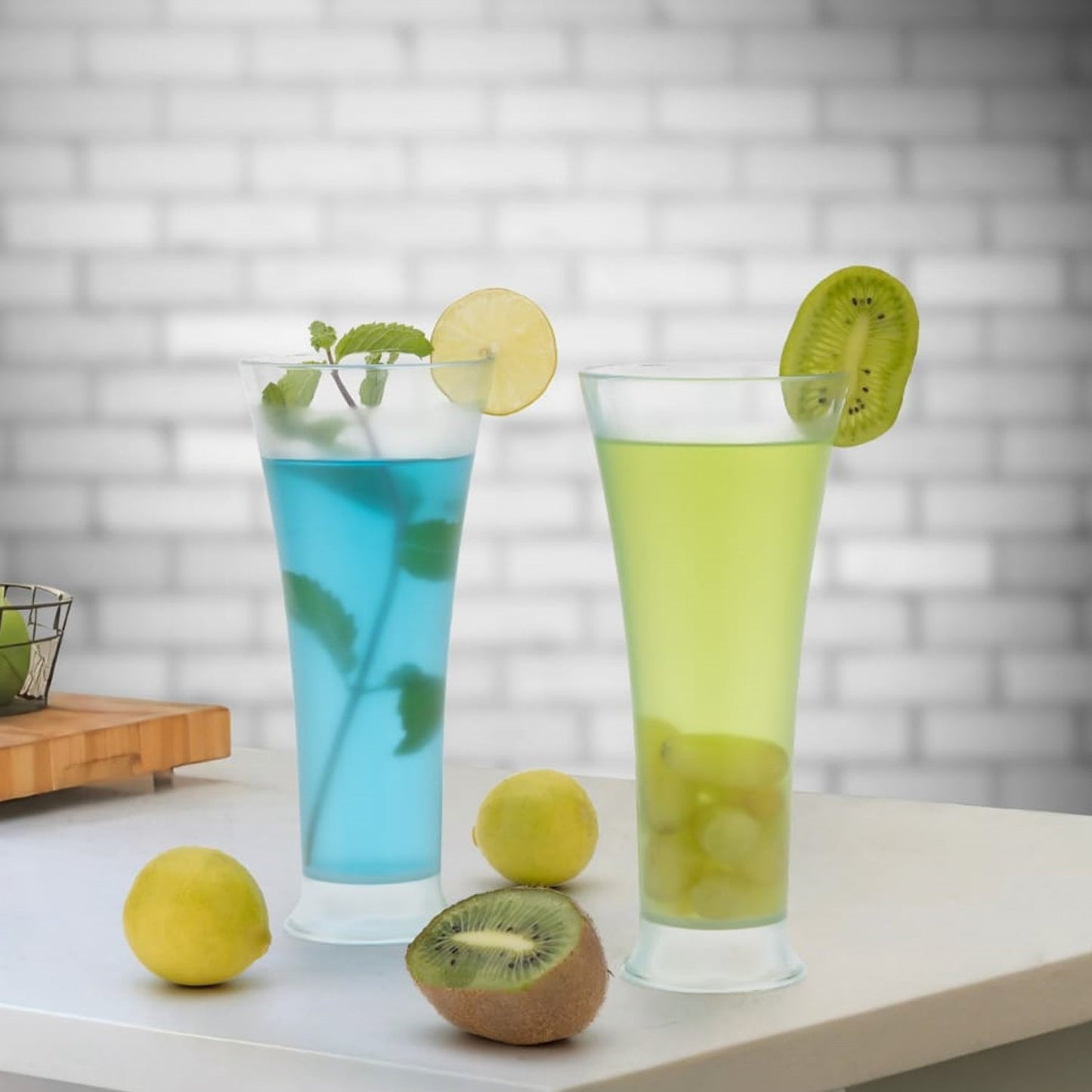 High Quality Faluda, ice cream, Juicer and Water Glasses Set of 6 Transparent, Drinking Water Glasses Stylish Glasses for Faluda, Water, Juice, Glass Set of 6 Pcs (300 ML Approx) Your Brand