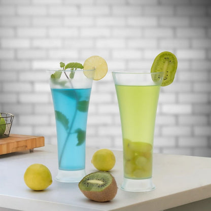 High Quality Faluda, ice cream, Juicer and Water Glasses Set of 6 Transparent, Drinking Water Glasses Stylish Glasses for Faluda, Water, Juice, Glass Set of 6 Pcs (300 ML Approx) Your Brand