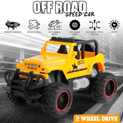 Mist Spray Race Car Toy Off Road Speed Car With Smoke (Water Sprayer Mist With Light) High Strength Climbing Power & Smoke Effect (Color May Vary), Kids Your Brand