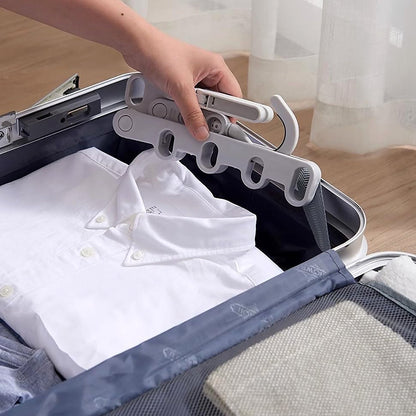 5 holes foldable clothes Hanger, travel clothes hanger, multifunctional clothes hanger, space-saving wall holder, clothes rack, robust clothes hanger for travel, indoors. Your Brand