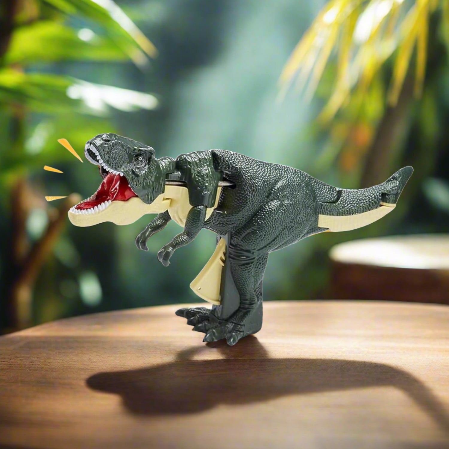 Dinosaur Roaring Toys Trigger, Dinosaurs Toys with Dinosaur Sound Lighting Model Vibrating Head Moving (3 + Years / 1 Pc) Your Brand