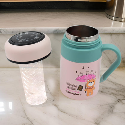 Smart Vacuum Insulated Water Bottle with LED Temperature Display & Gift Color Box (600 ML Approx) Your Brand