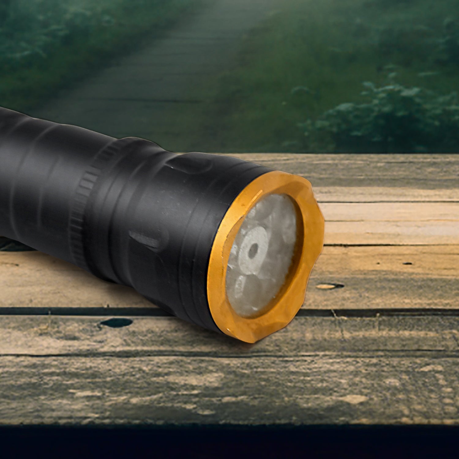 2in1 5 LED With 1 Laser Light Portable Mini Torch / Flashlight LED Powerful High Lumens Pen Light with Clip, Portable Pocket Compact Torch for Emergency A Battery operated (1 Pc / Battery not included) Your Brand