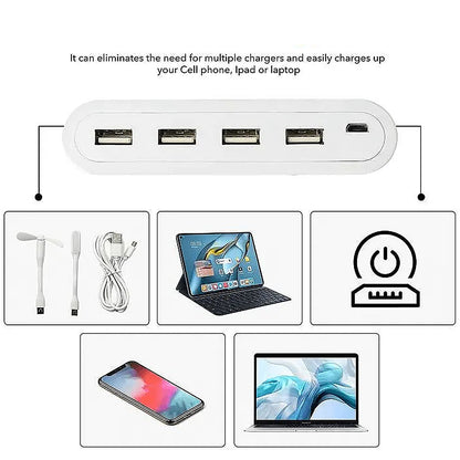 4in1 hub is USB For Pen drive, Mouse, Keyboards, Camera, Mobile, Tablet, PC, Laptop, TV, Study table, CHARGING Extension HUB Portable (1 pc) Your Brand