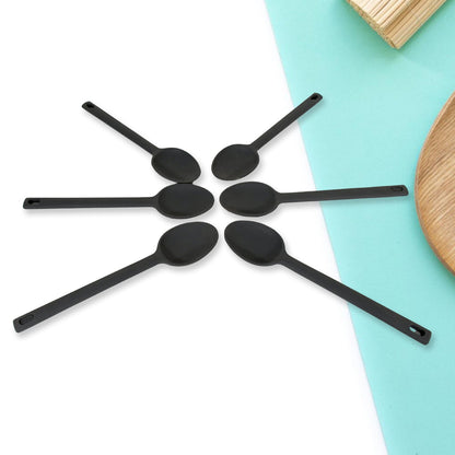 Multipurpose Silicone Spoon, Silicone Basting Spoon Non-Stick Kitchen Utensils Household Heat-Resistant Non Stick Spoons Kitchen Cookware Items For Cooking and Baking (6 Pcs Set) Your Brand