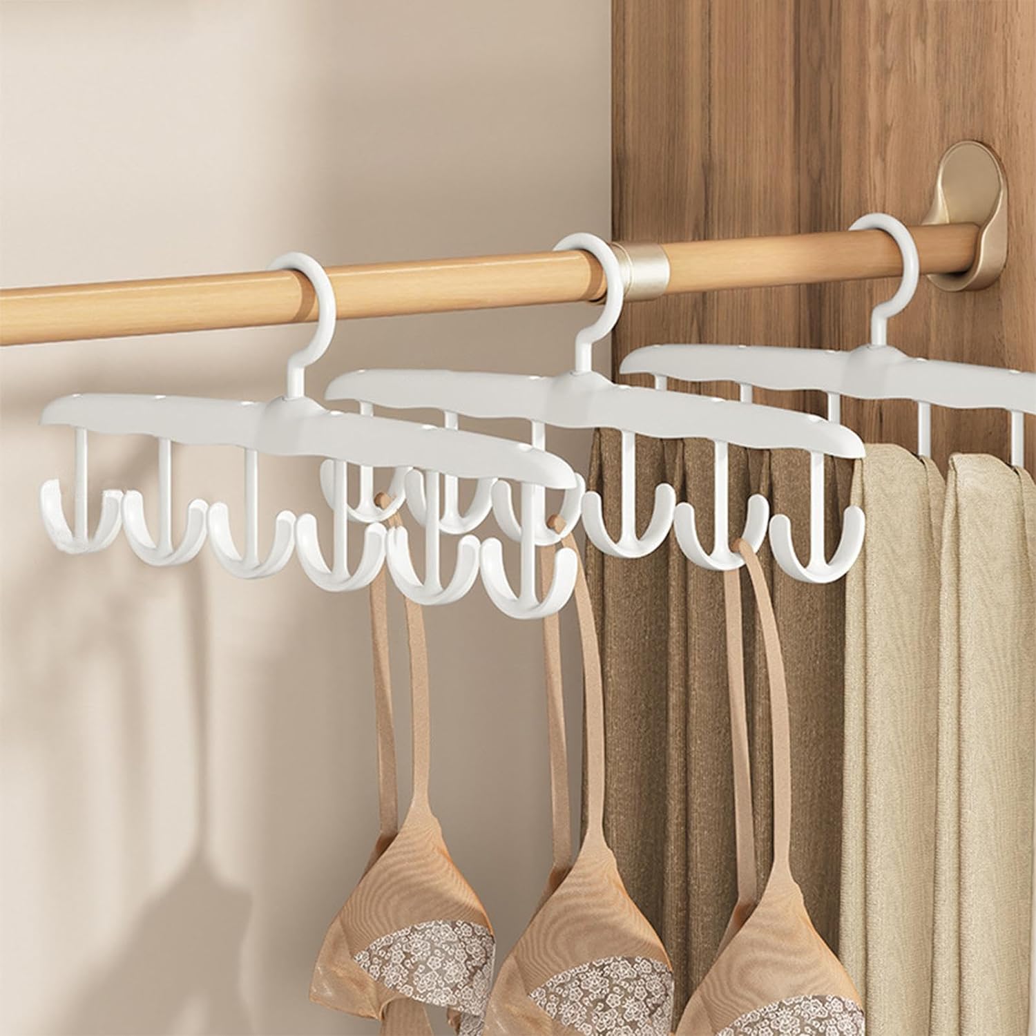Tank Top Hanger, 12-Hook Space Saving Hanger, Capacity Rotatable Wood Space Saving Hanger Closet Organizers and Storage for Dorm & Apartment for Tank Top Your Brand