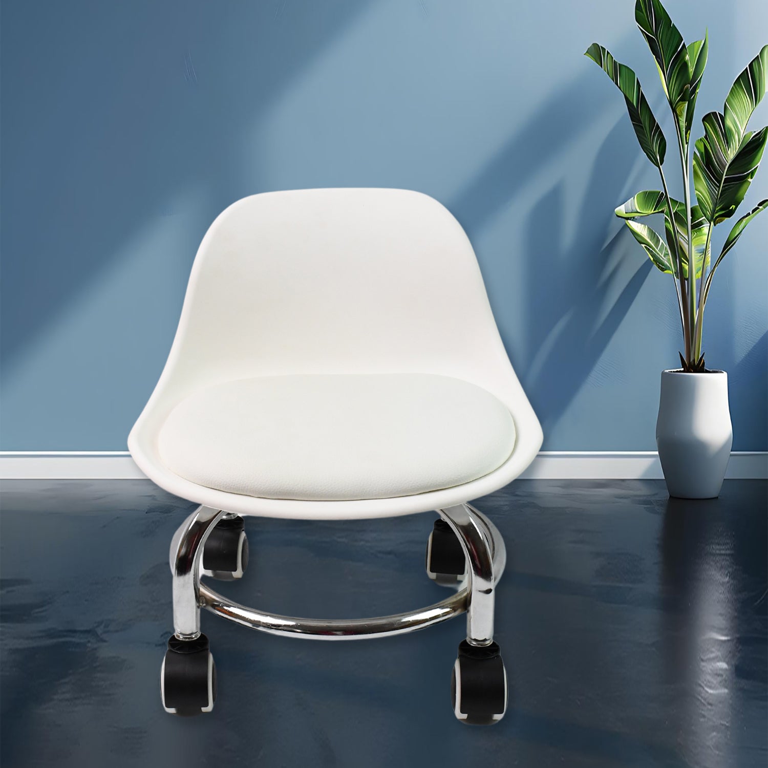 Heavy Duty Round Rolling Stool with Wheels Pedicure Stool (1 pc) Your Brand