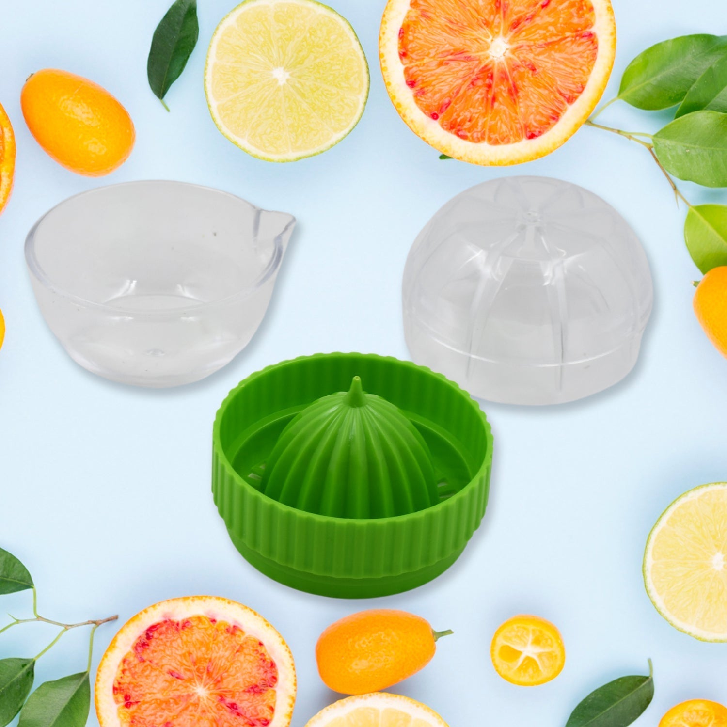 Manual Drink Orange Lemon Citrus Lime Fruit Juice Juicer Squeezer, BPA Free, Press & Pourer With Lid Plastic Manual (1 Pc) Your Brand