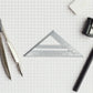 Double-Sided 45° Triangle Ruler – 7-Inch Aluminum Alloy Rafter Square for Home Use
