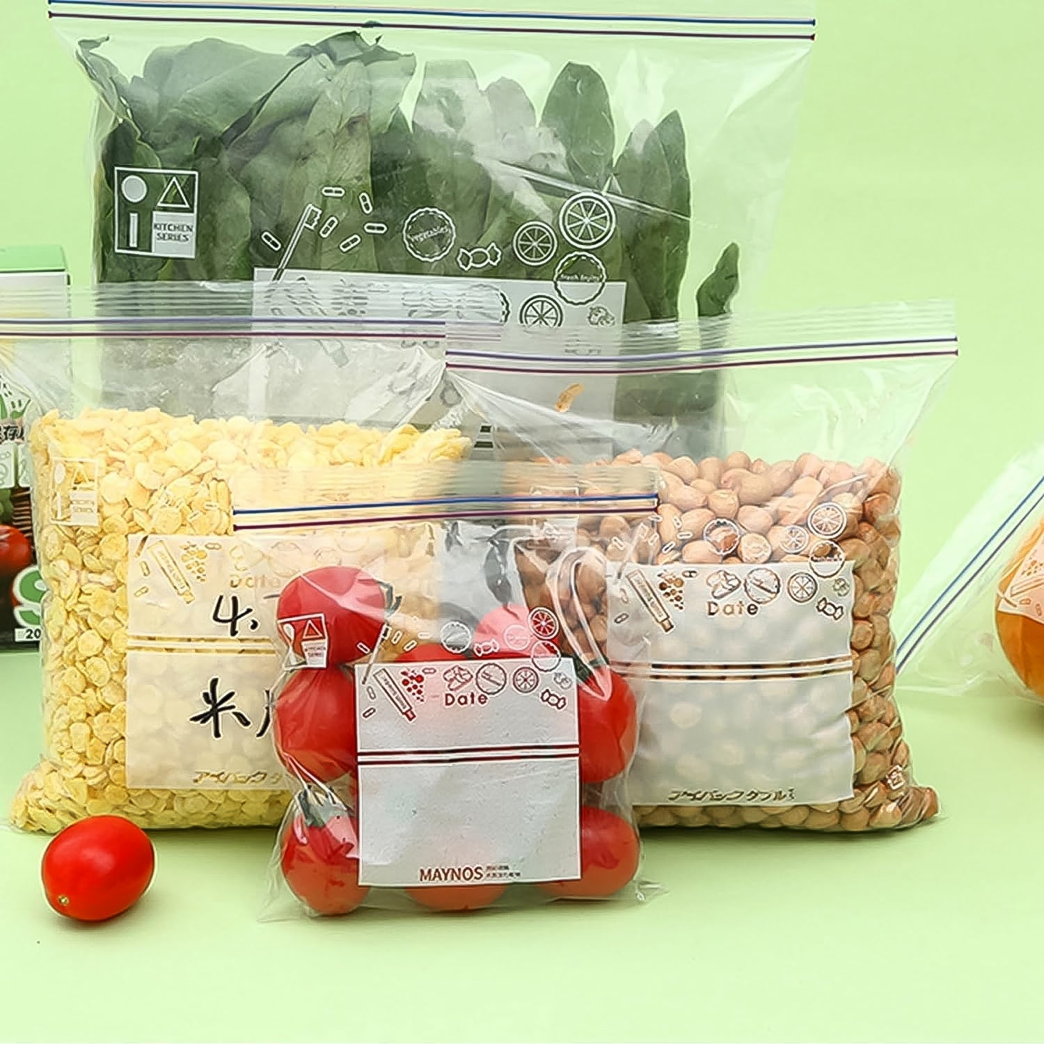 Large Food Seal Bag | Transparent Fresh Food Bags (10 Pcs Set) Your Brand