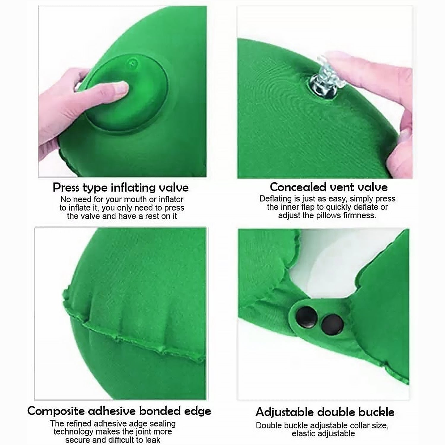 Inflatable & Foldable, Pillow U Shape Air Cushion Travel Pillow, Travel Business Trip Neck Pillow for Long Trips, Ideal for Men & Women Portable, and Perfect for Backpacking, Car Camping, and Even Airplane Travel Your Brand