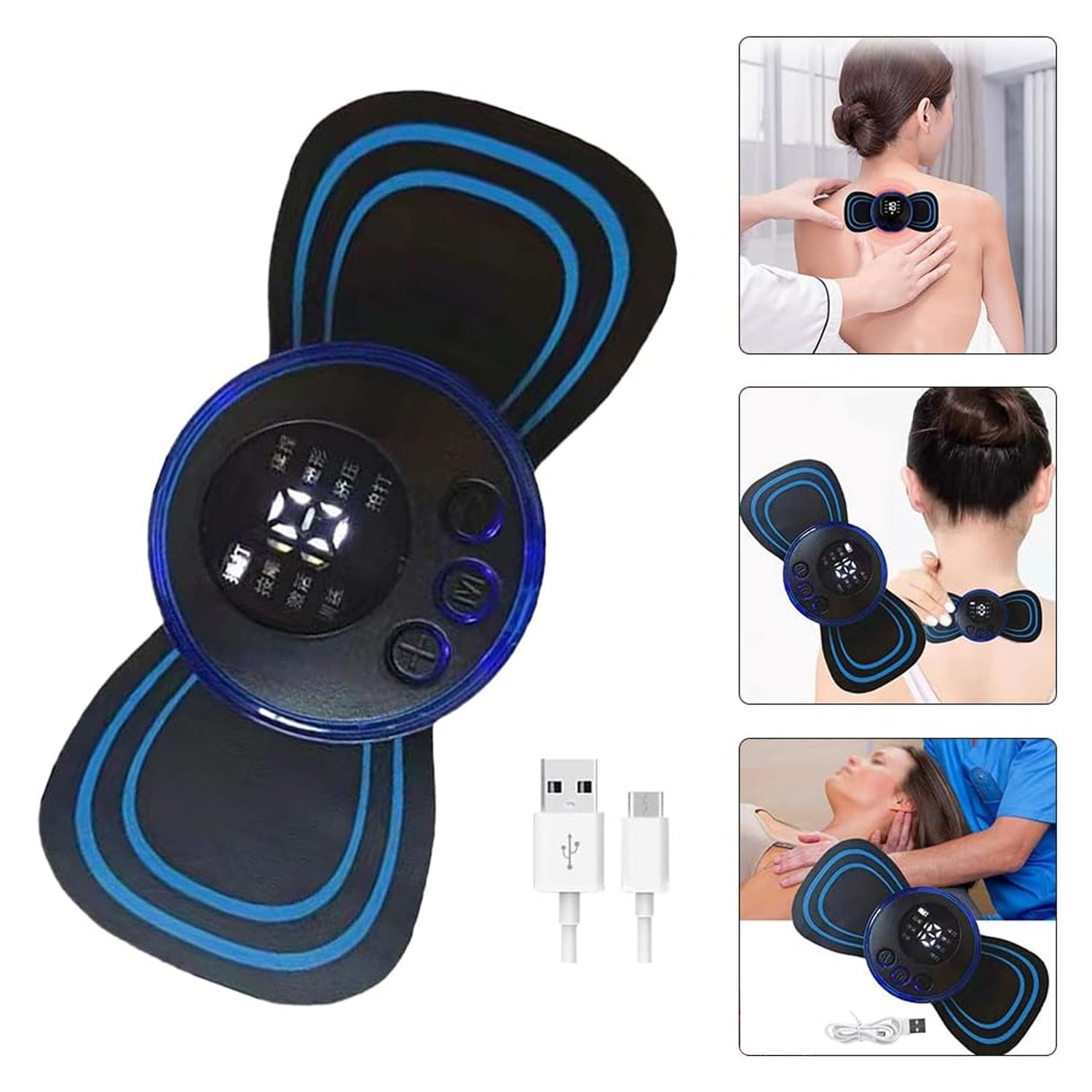 Portable USB Neck Massager Electric Neck Massager Automatic Massage Enhancer Mini Cervical Massager EMS Your Brand