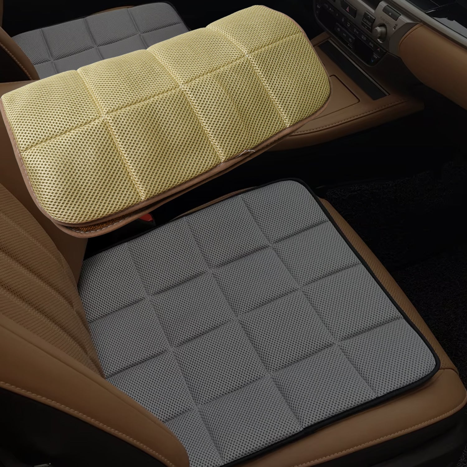Square Shaped Bamboo Charcoal Filled Car Auto Seat Cushion Mat Cover Your Brand