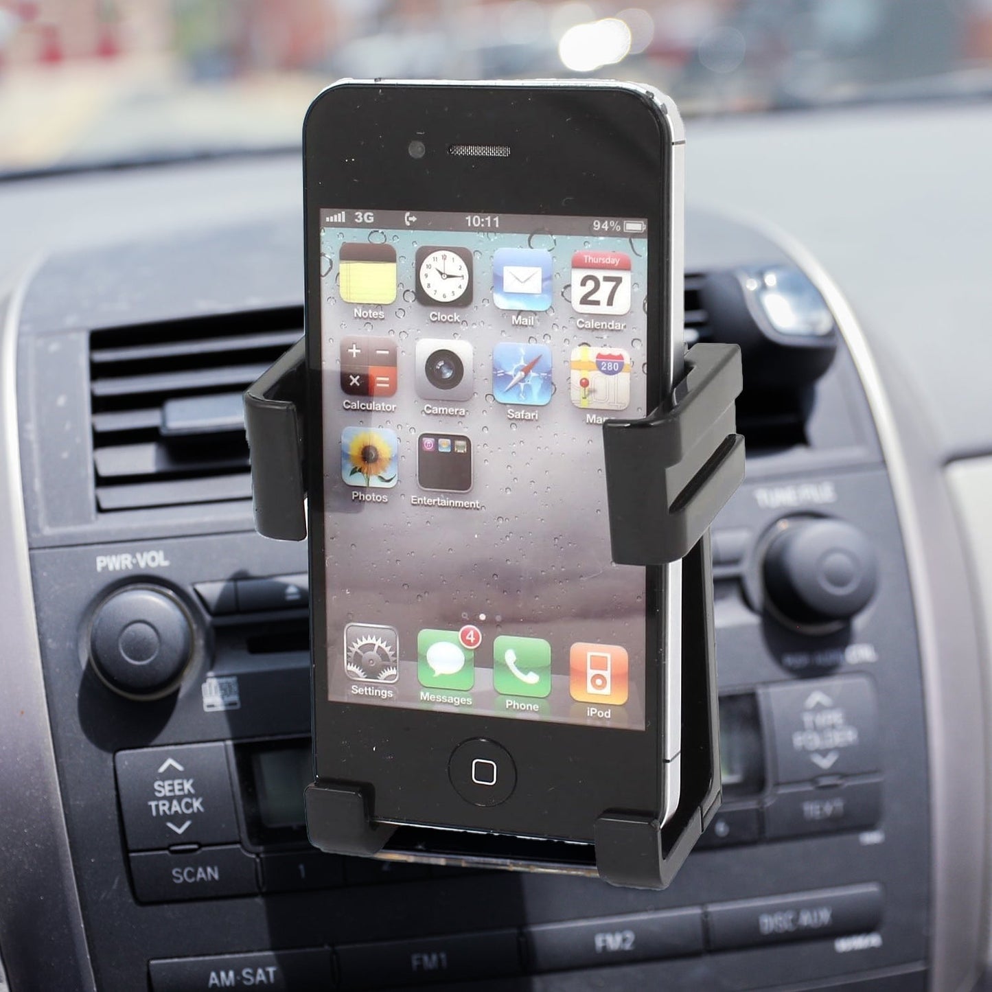 12857 Smartphone Car Phone Holder Car Air Conditioning Vent Phone Holder, Holder Stand for Mobile Phone Cellphone GPS, Dashboard Bracket for Car (1 Pc) Your Brand