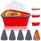 Reusable Expandable Pizza Storage Container with 5 Microwavable Trays