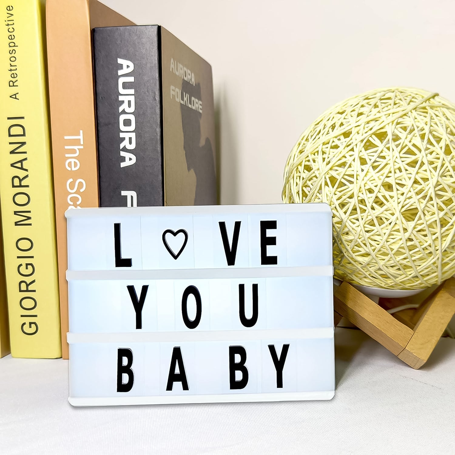 Black Mini A6 Magnetic Cinematic Light Box with 82 Characters and 10 Emojis  (1 Set) Your Brand