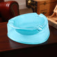 Heavy-Duty Transparent Plastic Ashtray with Triple Rest Slots (1 Pc)