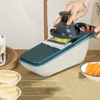 Multifunctional Vegetable Slicer Cutter Onion and Potato Slicer cutter with 6blades and 1 peeler Your Brand