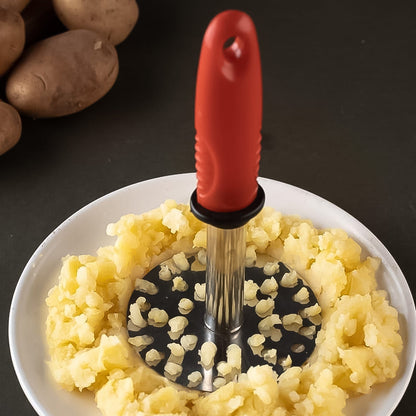High Grade Stainless Steel Potato Masher Paubhaji / Pav Bhaji Masher with Plastic handle (1 Pc) Your Brand